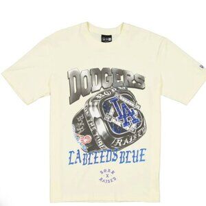 Born x Raised LA Dodgers Championship Ring Chrome White T-Shirt